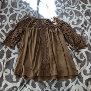 Tan lace top